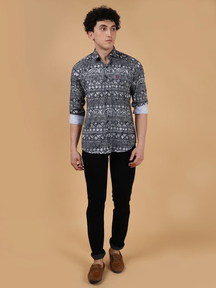 Folk Black Print